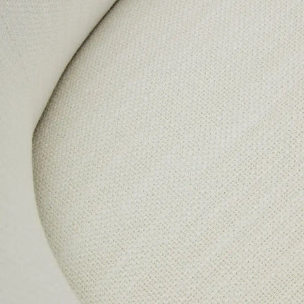 Bordo Curved Chair with Swivel Base Cream Fabric