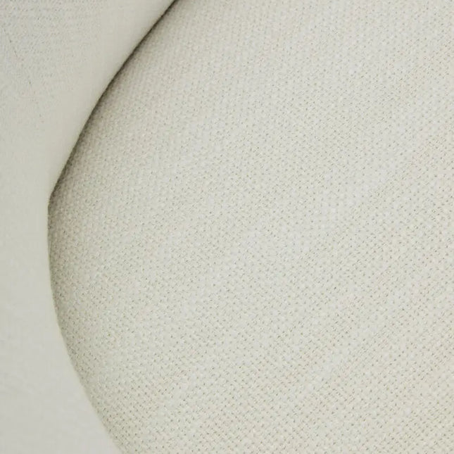 Bordo Curved Chair with Swivel Base Cream Fabric