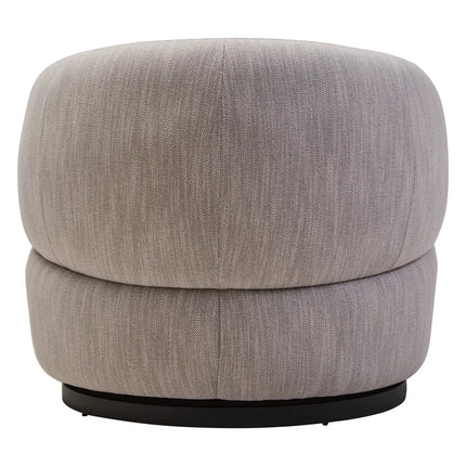 Bordo Curved Chair with Swivel Base Grey Fabric