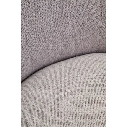 Bordo Curved Chair with Swivel Base Grey Fabric