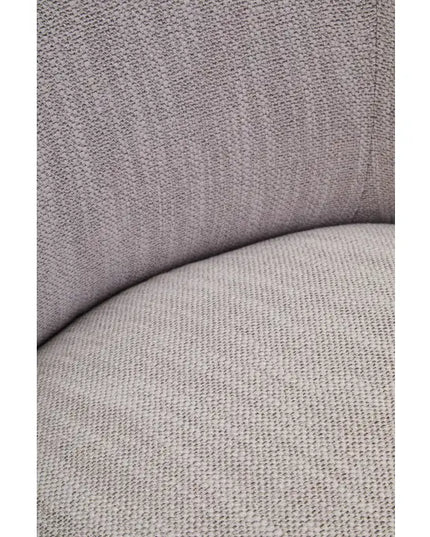 Bordo Curved Chair with Swivel Base Grey Fabric