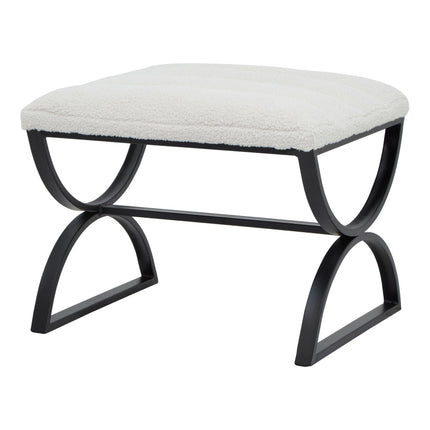 Boucle Ribbed Foot Stool