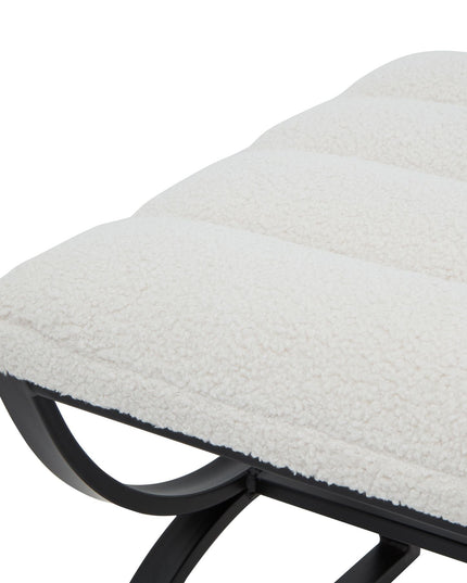 Boucle Ribbed Foot Stool