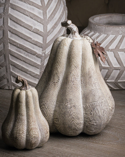 Carved Wood Effect Pumpkin