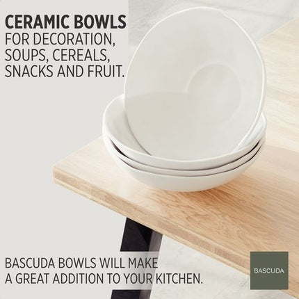 Ceramic Pasta Bowl Classical Alfa White 22cm