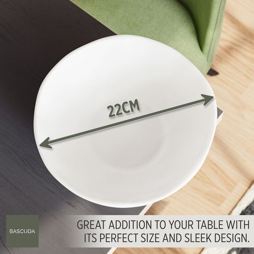 Ceramic Pasta Bowl Classical Alfa White 22cm