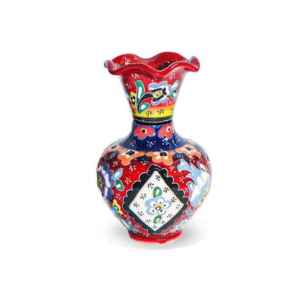 Ceramic Vase Tulip Red