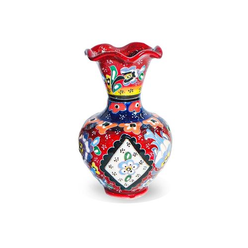 Ceramic Vase Tulip Red