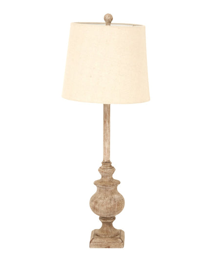 Chiaro Candlestick Table Lamp With Linen Shade