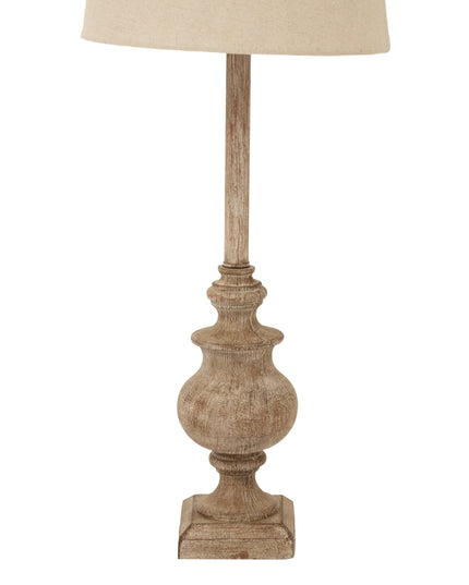 Chiaro Candlestick Table Lamp With Linen Shade