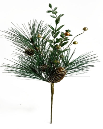 Christmas Soft Gold Spray With Pinecones