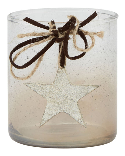 Coffee Ombre Collection Candle Holder Votive With Star