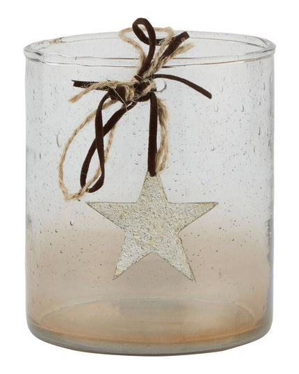 Coffee Ombre Collection Large Candle Holder Votive With Star