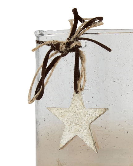 Coffee Ombre Collection Large Candle Holder Votive With Star