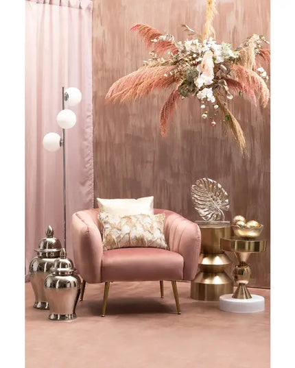 Corra Gold Finish Iron Side Table