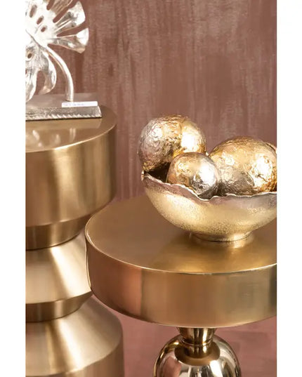 Corra Gold Finish Iron Side Table