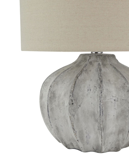 Darcy Antique White Flute Lamp