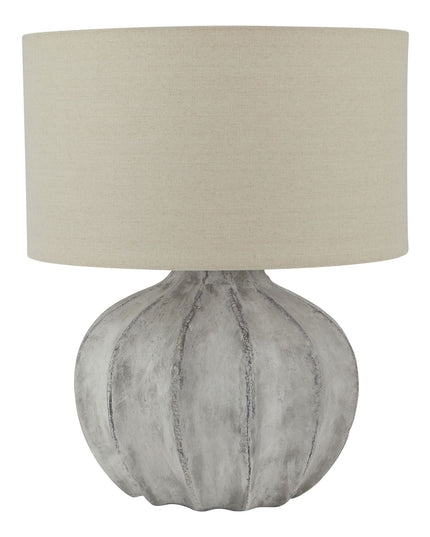 Darcy Antique White Flute Lamp