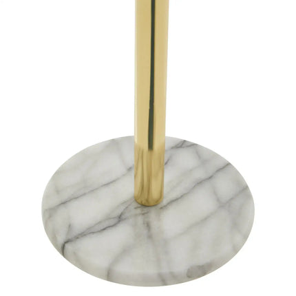 Delphine Light Gold Small Kitchen Roll Holder With Marble Base