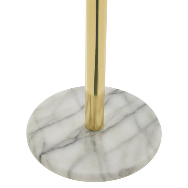 Delphine Light Gold Small Kitchen Roll Holder With Marble Base