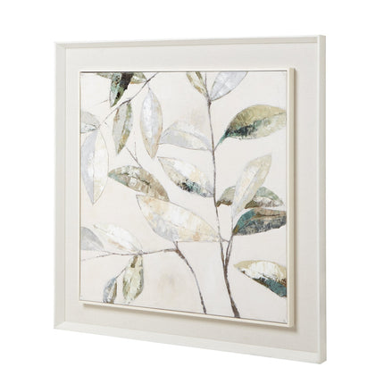 Dolce Leaf Framed Painting On Canvas