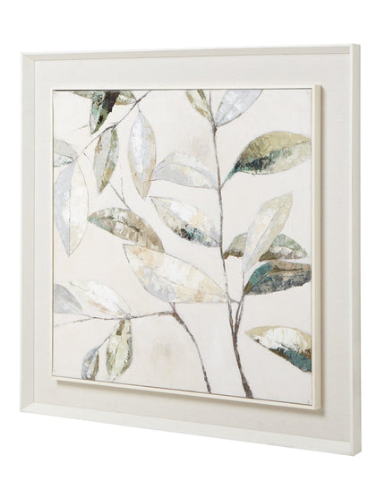 Dolce Leaf Framed Painting On Canvas