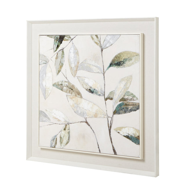 Dolce Leaf Framed Painting On Canvas