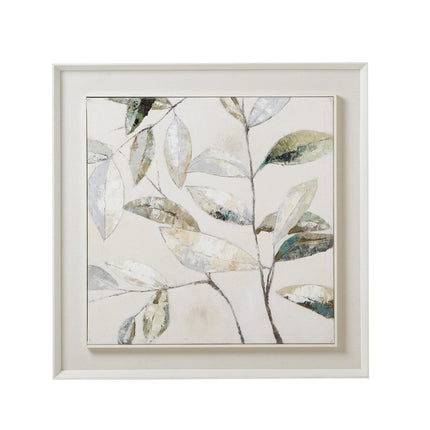 Dolce Leaf Framed Painting On Canvas