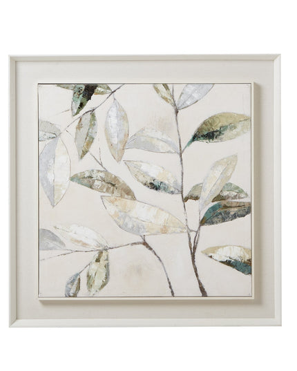 Dolce Leaf Framed Painting On Canvas