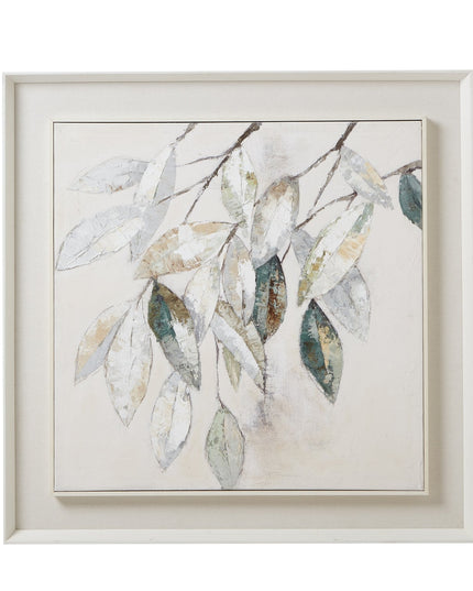 Dolce Mottle Leaf Framed Painting On Canvas