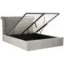 Edison Grey Brushed Velvet Ottoman King Bed