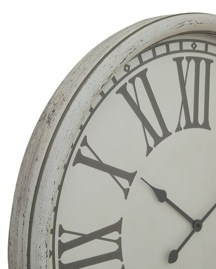 Embossed Wall Clock With Glass
