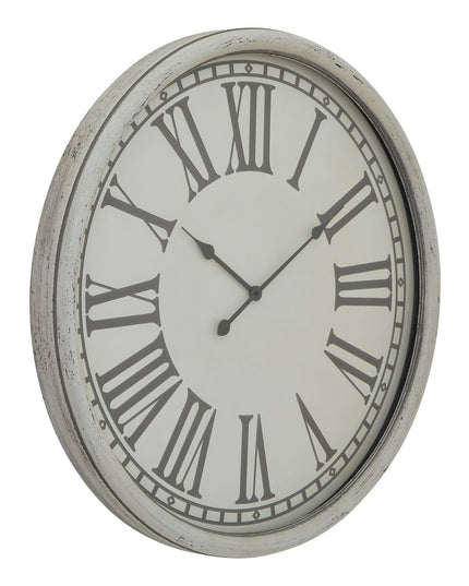 Embossed Wall Clock With Glass
