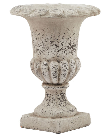 Fluted Stone Ceramic Urn