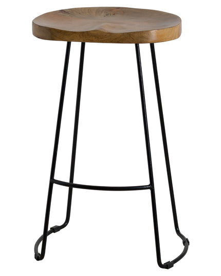 Franklin Hardwood Shaped Bar Stool