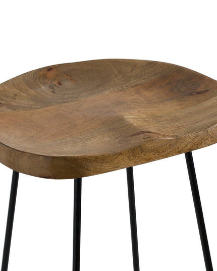 Franklin Hardwood Shaped Bar Stool