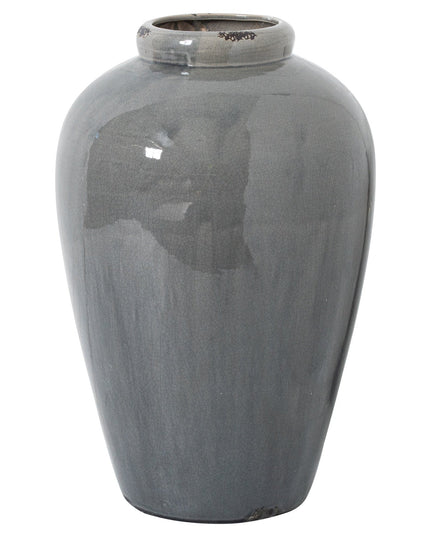 Garda Grey Glazed Tall Juniper Vase