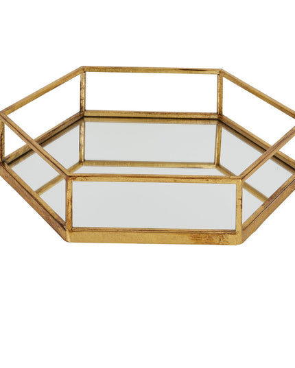 Gold Hexagon Set Of Two Trays