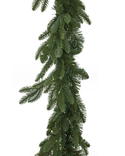Green Pre-Lit Woodland 200 Led Fir Christmas Garland