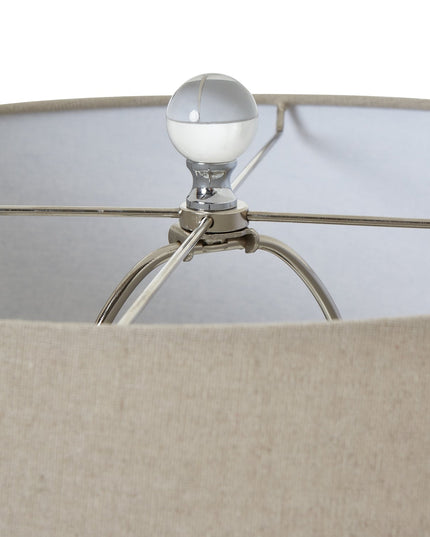 Grey Shadows Table Lamp With Linen Shade