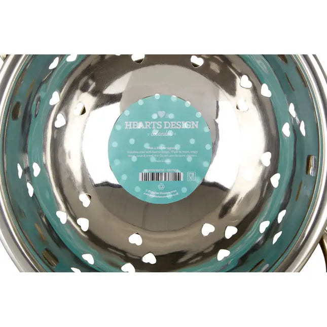 Hearts Design Gold Colander