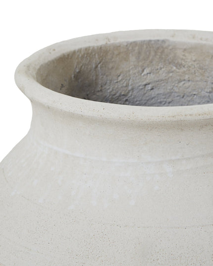Hellenic Medium Lyme White Planter Pot