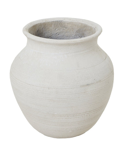 Hellenic Medium Lyme White Planter Pot