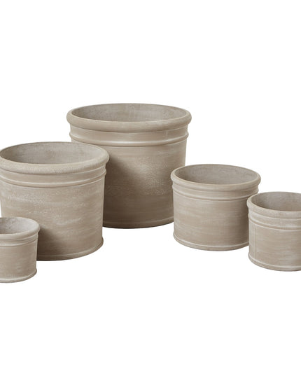 Hestia Shaded Sand Set Of 5 Planters