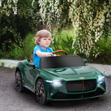HOMCOM Bentley Bacalar Licensed 12V Kids Electric Ride-On with Remote - Green