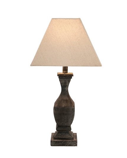 Incia Fluted Wooden Table Lamp
