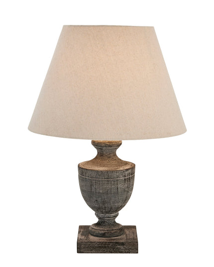 Incia Urn Wooden Table Lamp