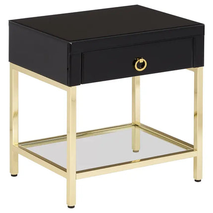 Kensington Townhouse Black and Gold Side Table