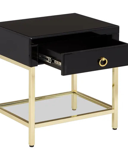 Kensington Townhouse Black and Gold Side Table