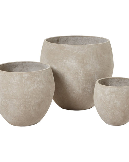 Kyros Shaded Sand Set Of 3 Planters